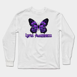 Hope, the Purple Butterfly for Lupus Awareness Long Sleeve T-Shirt